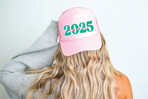 2025 DTF Printed Light Pink Trucker Hat