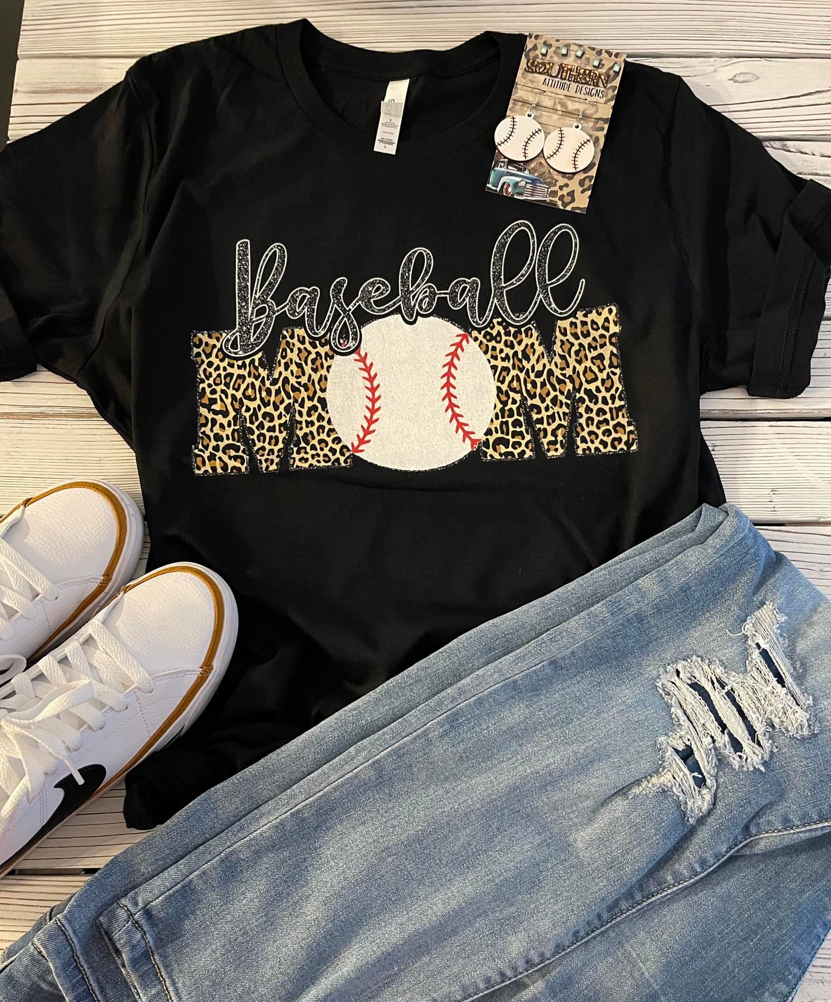 Baseball Mom- Leopard