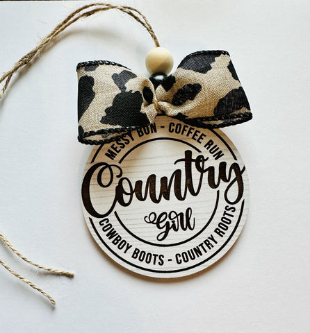 Country Girl Car Charm/Bag Tag