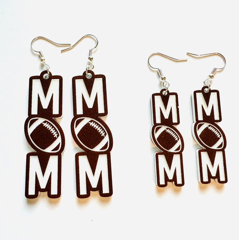 Mom Football Earrings