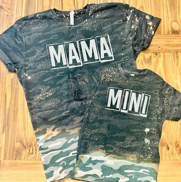 Bleached Mama/Mini Leopard & Camo