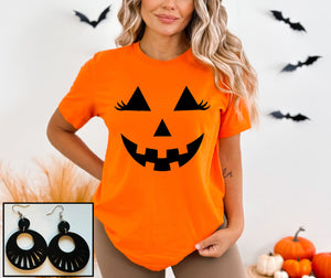 Girly Pumpkin Face (Orange)