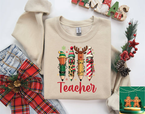 Christmas Grade Pencils- Teacher