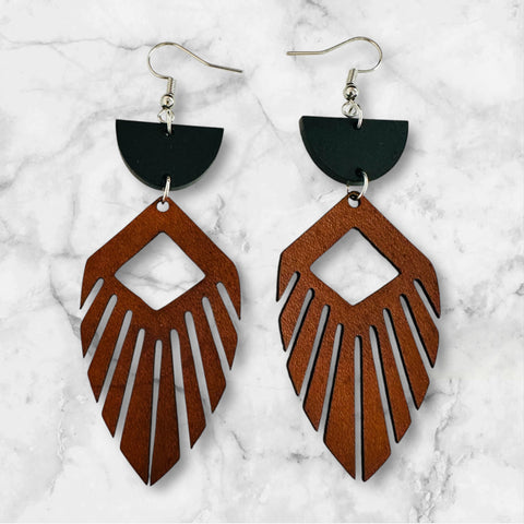 Genuine Leather and Acrylic Fringe