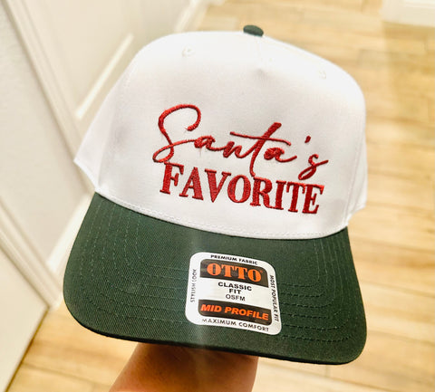 Santas Favorite Embroidered Vintage Hat