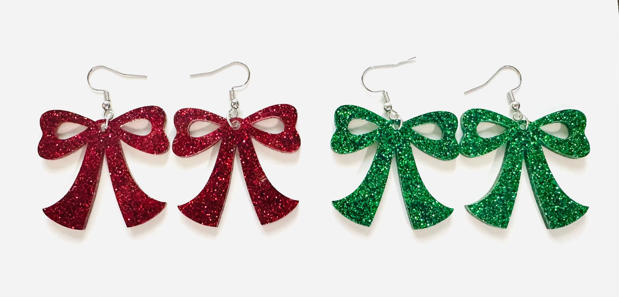 Glitter Bow Earrings