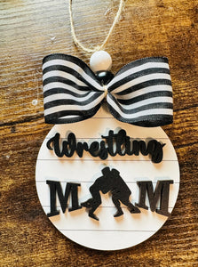 Wrestling Mom Bag Tag/Car Charm