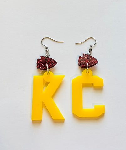 Kansas City Football Earrings