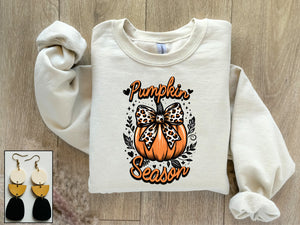 Pumpkin Season- Leopard Bow