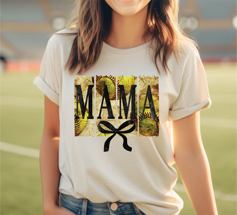 Mama Softball Bow