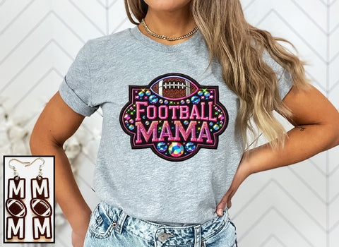 Football Mama- Faux Rhinestones