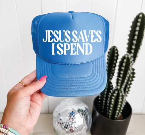 Jesus Saves I spend Columbia Blue