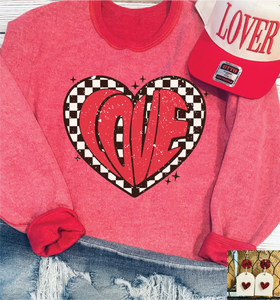 Love Checkered Heart