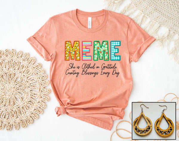 Meme- Floral Stitch