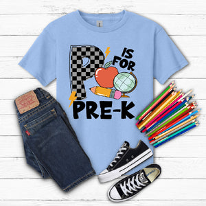 P is for Pre-K- Checkered