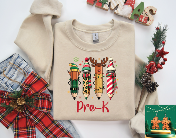 Christmas Grade Pencils- Pre-K