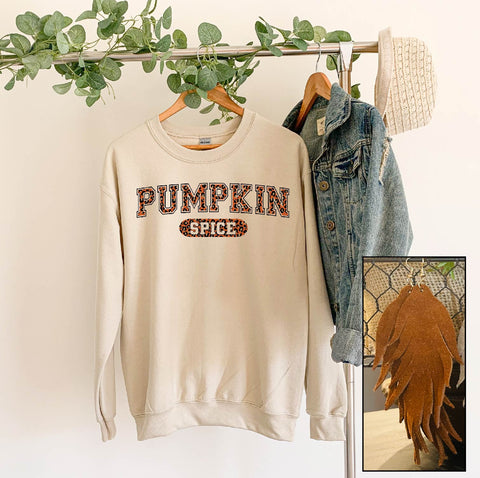 Leopard Pumpkin Spice- Crew