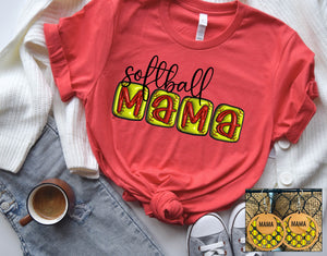 Softball Mama- Puff Look