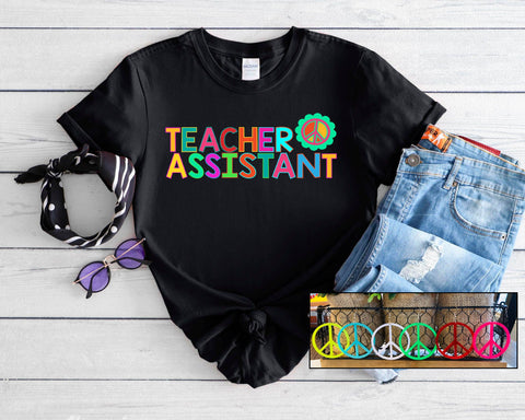 Teacher Assistant- Colorful Retro