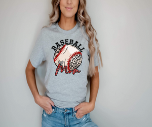 Baseball Mom- Leopard Ball