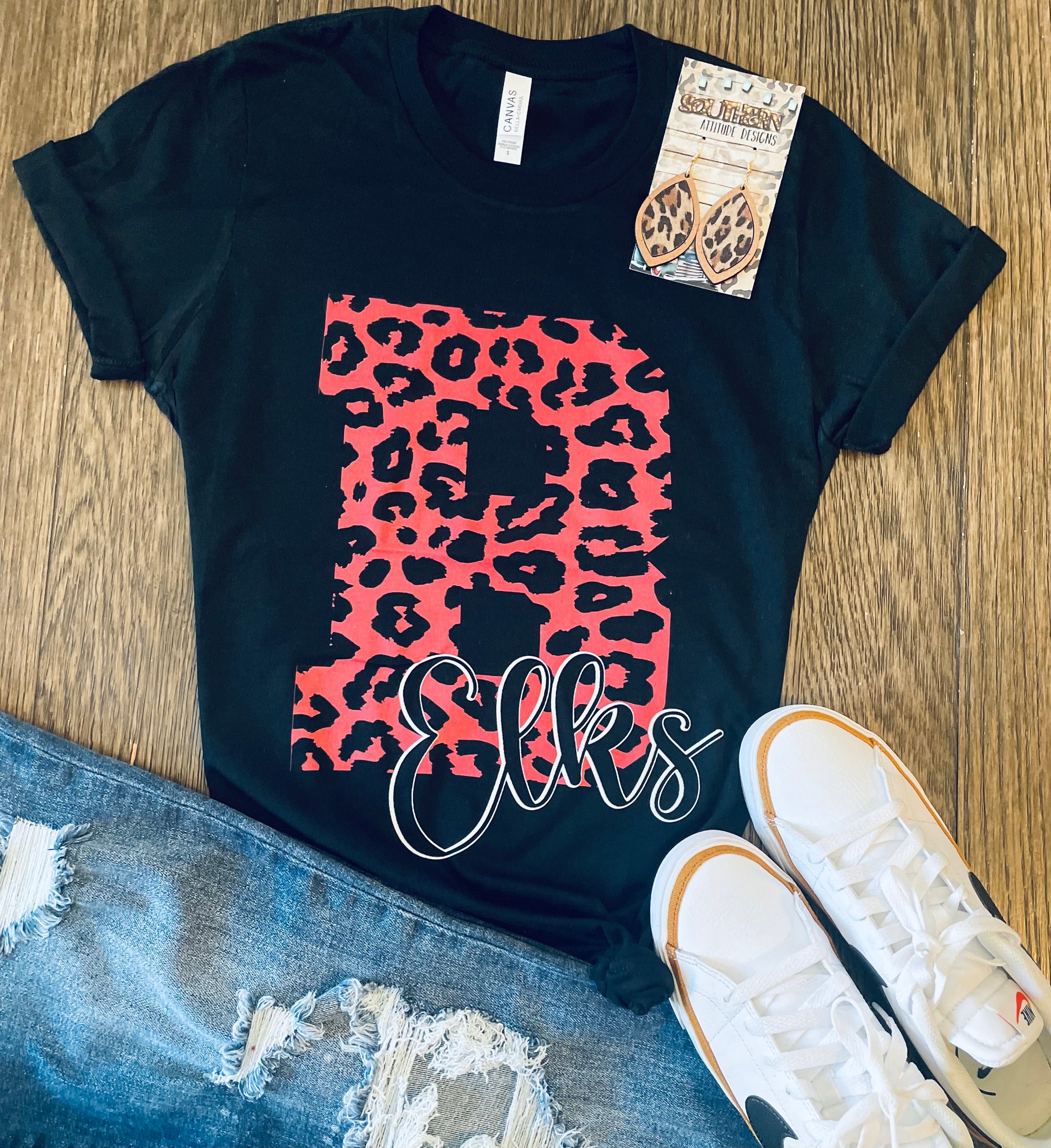 Leopard Letter Spirit Tee