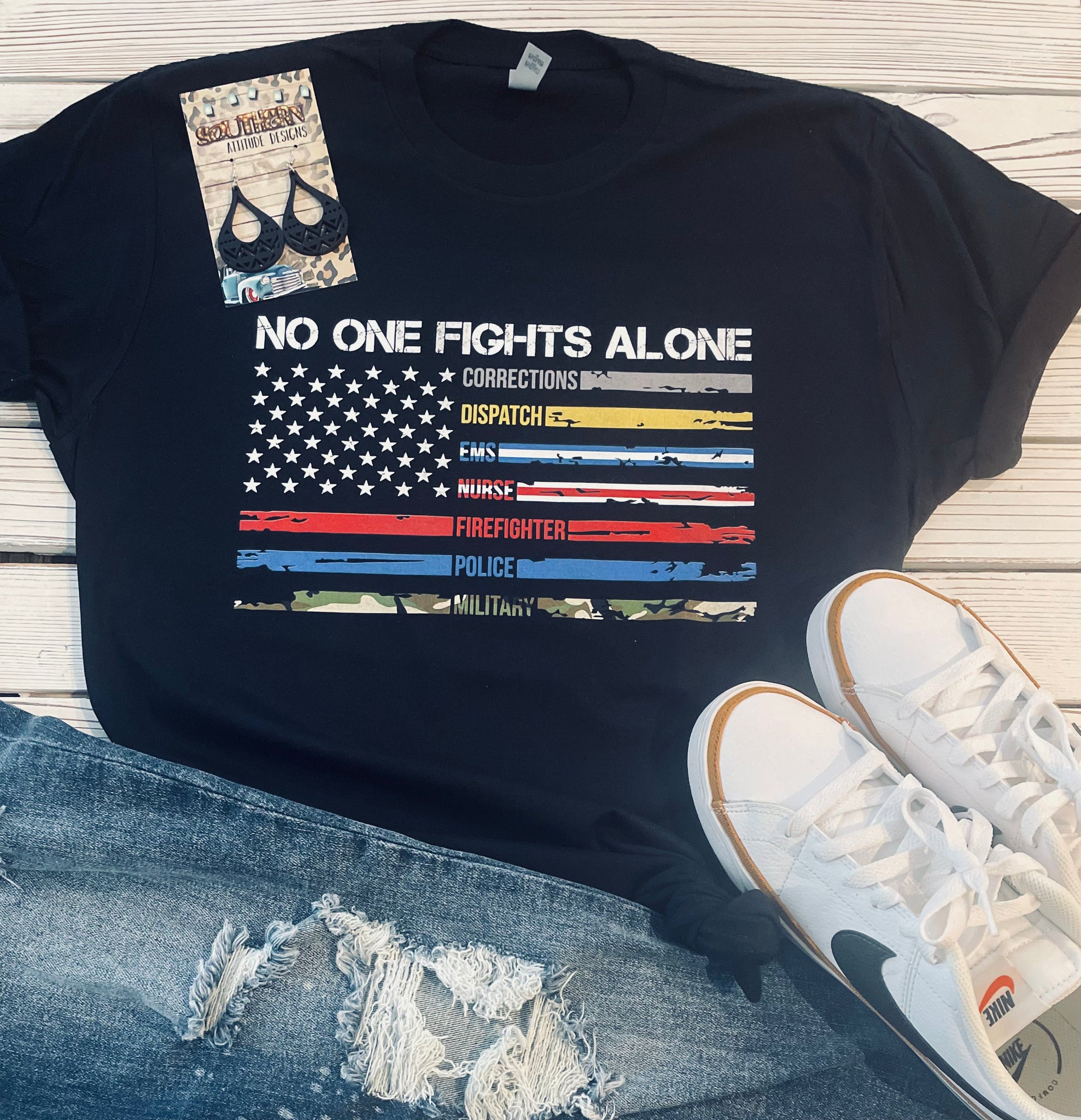 No One Fights Alone Flag