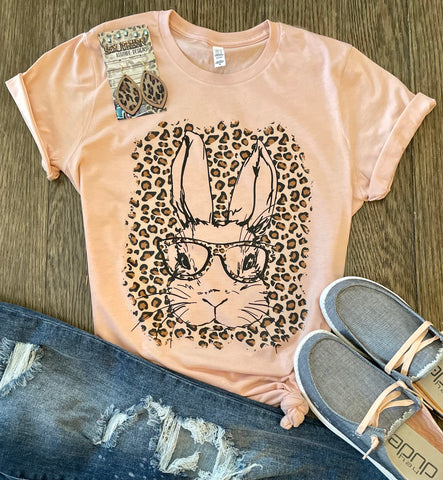 Leopard Bunny - Peach