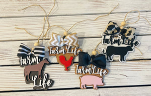 Farm Life Bag Tag/Car Charm