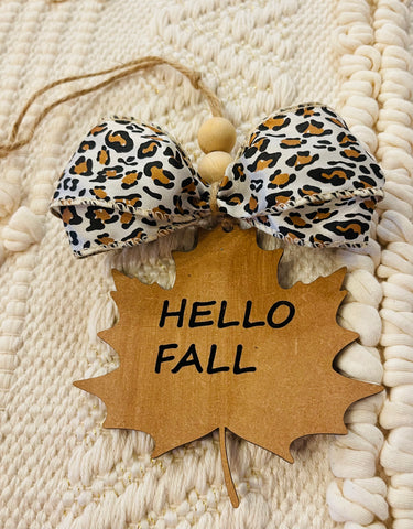 Hello Fall Bag Tag/Car Charm