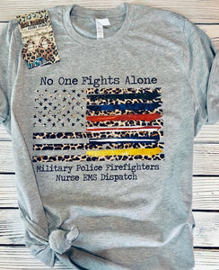 No One Fights Alone Flag - Leopard