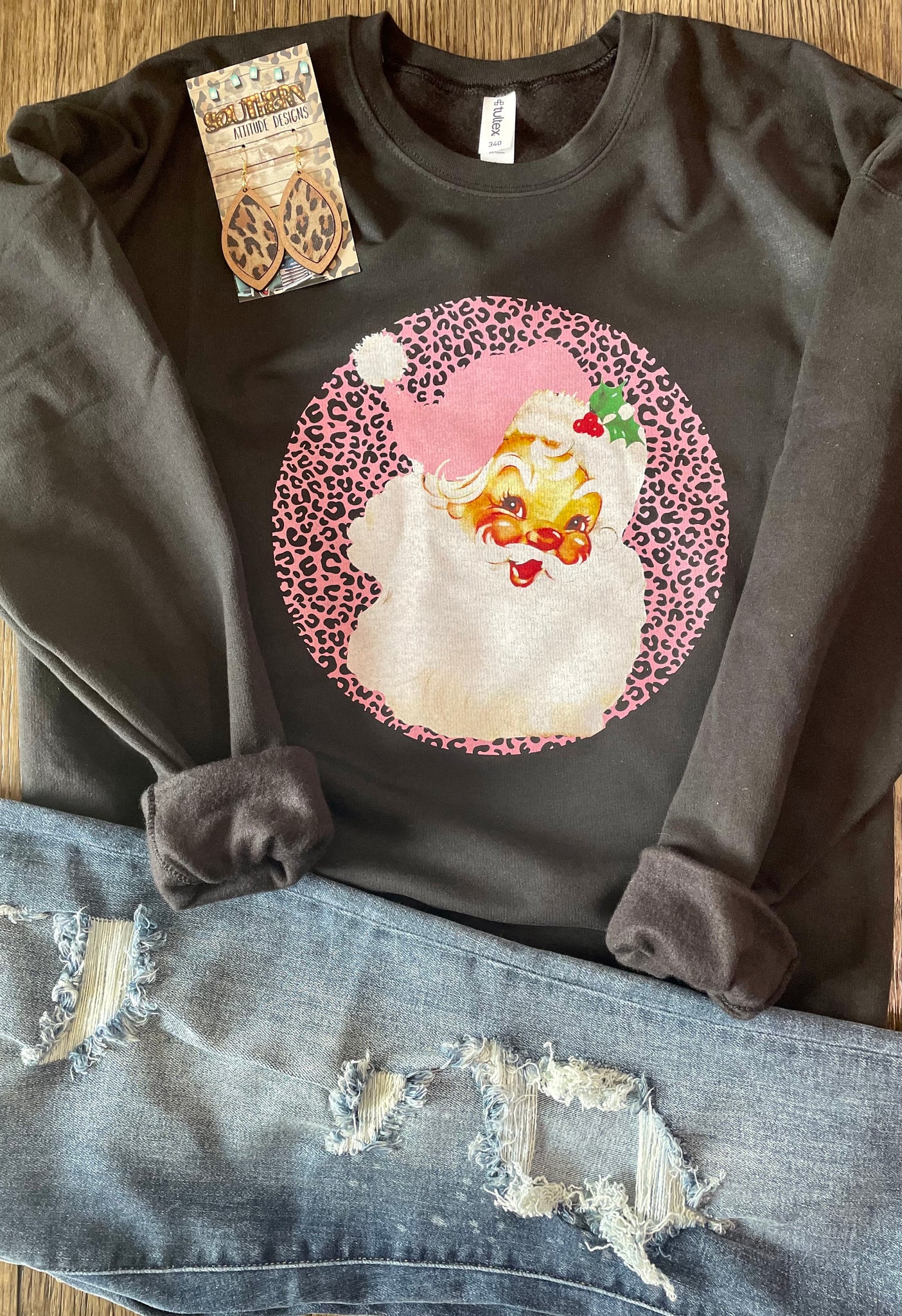 Pink Santa Crewneck