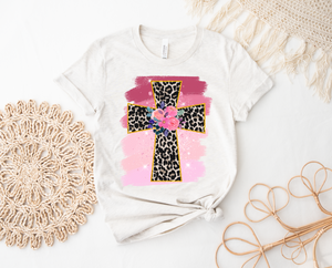 Leopard Floral Cross